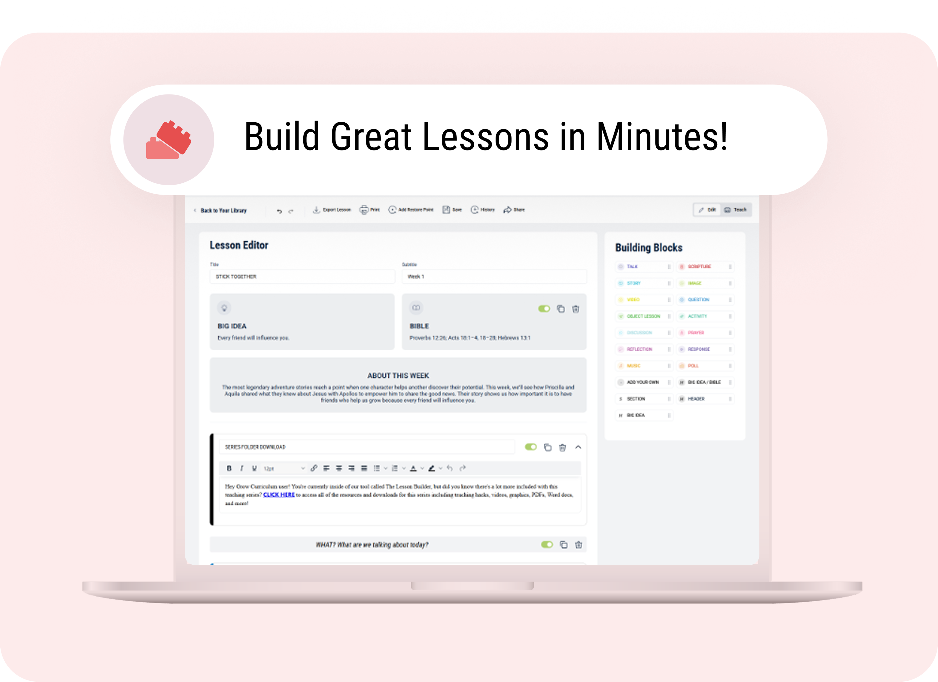 Grow Lesson Builder